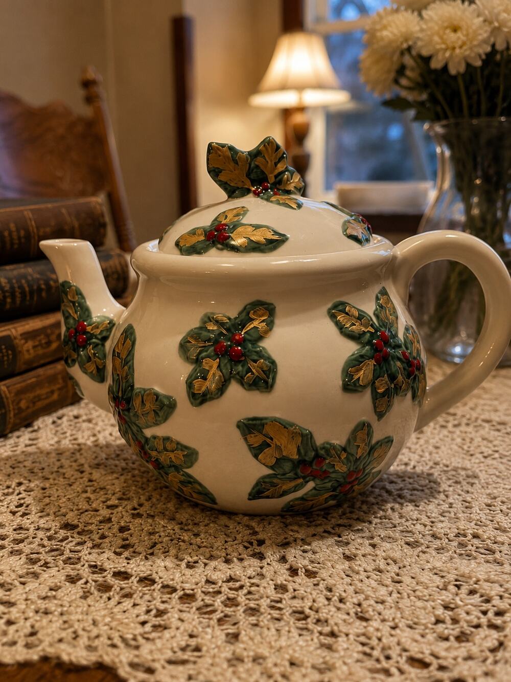 Vintage Jackson & Perkins Christmas Teapot
